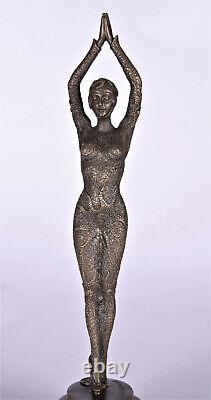 Art Déco Figure en Bronze Danseuse Femme Étoile de Mer Starfish