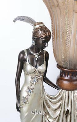 Art Deco Lampe de table Femme Fatale lampe de bureau Gatsby retro luminaire neuf