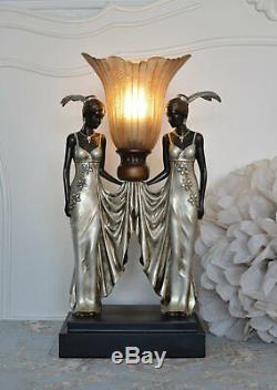 Art Deco Lampe de table Femme Fatale lampe de bureau Gatsby retro luminaire neuf