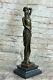 Art Déco Sculpture Nu Femme Femelle Corps Bronze Statue'lost' -cire