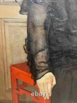 Art deco portrait Paul Maurice Maillard (1888-1975) Femme En Noir, 1932