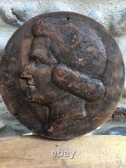 Belle Terre Cuite Joseph Andrau sculpture Toulouse Portrait Femme Art DECO 1949