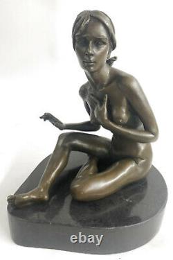 Bronze Art Déco Style Figuratif Chair Femme Danseuse Main Fabriqué Statue Solde