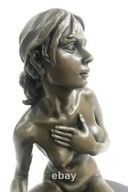 Bronze Art Déco Style Figuratif Chair Femme Danseuse Main Fabriqué Statue Solde