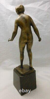 Bronze Hans Keck/femme Nu Diane/art Nouveau/art Deco