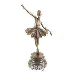 Bronze Marbre Moderne Art Deco Statue Sculpture Femme Danseuse Ballerine FA-87