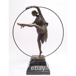 Bronze Marbre Moderne Art Deco Statue Sculpture Femme Danseuse Georgienne VG-101