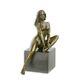 Bronze Marbre Moderne Art Deco Statue Sculpture Nue Erotique Femme Ec-25