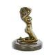 Bronze Marbre Moderne Art Deco Statue Sculpture Nue Erotique Femme Ec-6