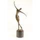 Bronze Moderne Art Deco Statue Sculpture Femme Nue Danseuse Abstrait Fa-75