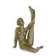 Bronze Moderne Art Deco Statue Sculpture Nue Erotique Femme Ec-31