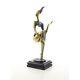 Bronze Moderne Marbre Art Deco Statue Sculpture Femme Danseuse Abstrait Be-1