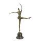 Bronze Moderne Marbre Art Deco Statue Sculpture Femme Danseuse Be-65