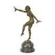 Bronze Moderne Marbre Art Deco Statue Sculpture Femme Danseuse Soeur Dc-31