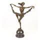 Bronze Moderne Marbre Art Deco Statue Sculpture Femme Erotique Danseuse Bj-17