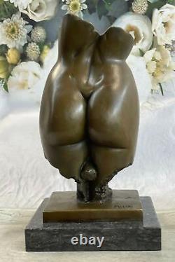 Bronze Sculpture Art Déco Édition Limitée Chair Femme Erotic Torse Et Main Solde