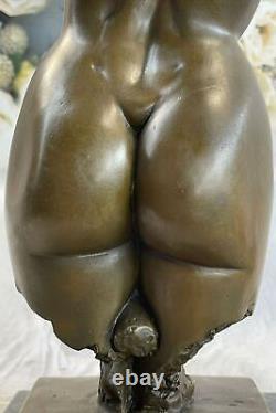 Bronze Sculpture Art Déco Édition Limitée Chair Femme Erotic Torse Et Main Solde