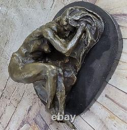 Bronze Statue Décor Maison Couchage Chair Femme au Repos Classique Art Déco