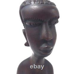 Buste de femme africaine époque Art Déco en ébène