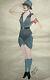 Curiosa Femme Soldat Aquarelle Dessin Chepy Erotique Art Deco Peinture 1927