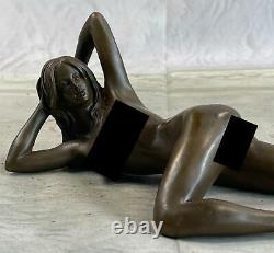 Chair Jeune Sexy Femme Bronze Sculpture Signé Original Érotique Art Déco Solde