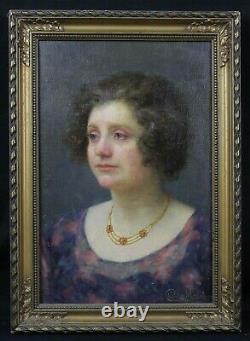 Charles MORANCÉ (1872-1935) Portrait de femme Boulogne-sur-Seine Sarthe musée