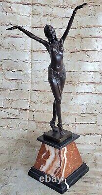 Chiparus Ventre Danseuse Bronze Sexy Chair Femme Modèle Sculpture Art Déco Home