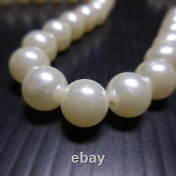 Collier perles bijou blanc vintage mode couture femme art déco design XX N8458