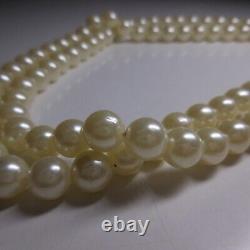 Collier perles bijou blanc vintage mode couture femme art déco design XX N8458