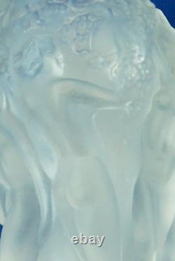 Curt SCHLEVOGT Vase Art GLASS Bas Relief ART DECO femme nue République Tchèque