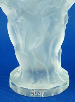 Curt SCHLEVOGT Vase Art GLASS Bas Relief ART DECO femme nue République Tchèque