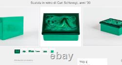 Curt SCHLEVOGT Vase Art GLASS Bas Relief ART DECO femme nue République Tchèque