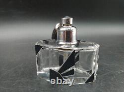 Czech Art Déco Vaporisateur parfum Karl Palda 1930 cristal Bohême taillé émaillé