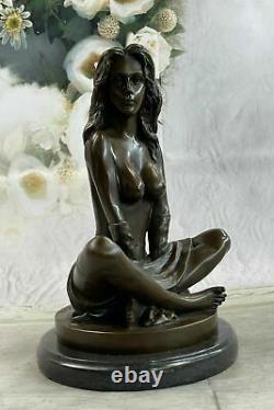 De Collection Art Déco Sculpture Nu Femme Femelle Corps Bronze Statue Figurine