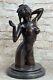 De Collection Art Déco Sculpture Nu Femme Femelle Corps Bronze Statue Figurine