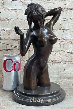 De Collection Art Déco Sculpture Nu Femme Femelle Corps Bronze Statue Figurine