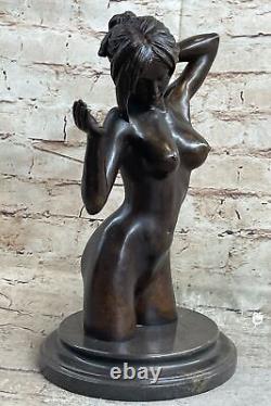 De Collection Art Déco Sculpture Nu Femme Femelle Corps Bronze Statue Figurine