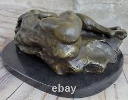 De Collection Art Déco Sculpture Nu Femme Femelle Corps Bronze Statue Figurine