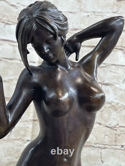 De Collection Art Déco Sculpture Nu Femme Femelle Corps Bronze Statue Figurine