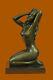 Érotique Chair Femelle Femme Bronze Sculpture Nue Figurine Érotique Art Déco