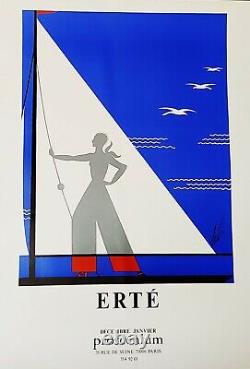 Erté/1978/Affiche originale/Proscenium/Harper's Bazaar/Art Déco/Paris/Femme/ART