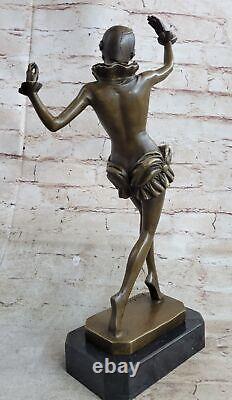 Exceptionnel Art Déco Chiparus Femme Danseuse Bronze Décoration Affaire Solde