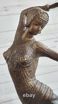 Femme Danseuse Bronze Statue Par Chiparus Sculpture Grand Figurine Art Deco