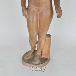 Femme Nue En Terre Cuite, Art Déco, XXème Siècle
