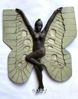 Femme Papillon. Bronze art déco. Années 25