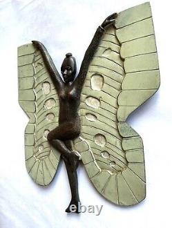 Femme Papillon. Bronze art déco. Années 25