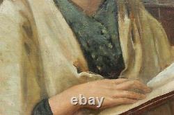 Femme à la lecture, vers 1930, livre, art-déco, portrait