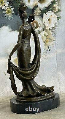 Français Art Déco Drama Masque Femme Georges Fonte Bronze Sculpture Collector