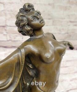 Grand 14 Érotique Nu Femme Bronze Sculpture Nue Figuratif Main Made Art Déco