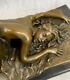 Grand Érotique Nu Femme Bronze Sculpture Nue Figurine Érotique Art Déco